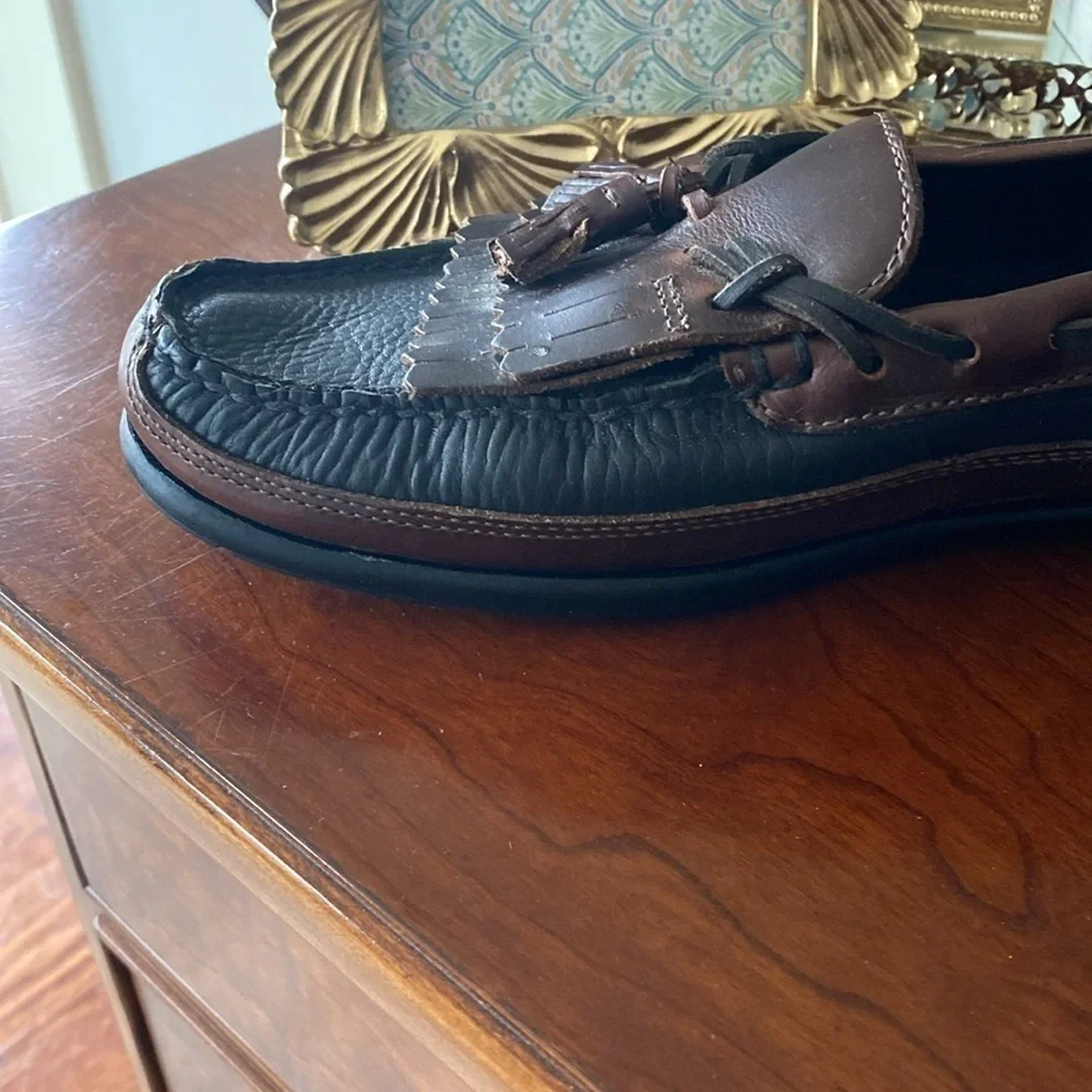Sperry Top Sider Tassel Kilt Black Amaretto Size 13 Loafers